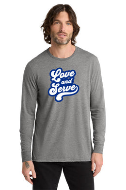 Love and Serve - Unisex Tri-Blend Long Sleeve