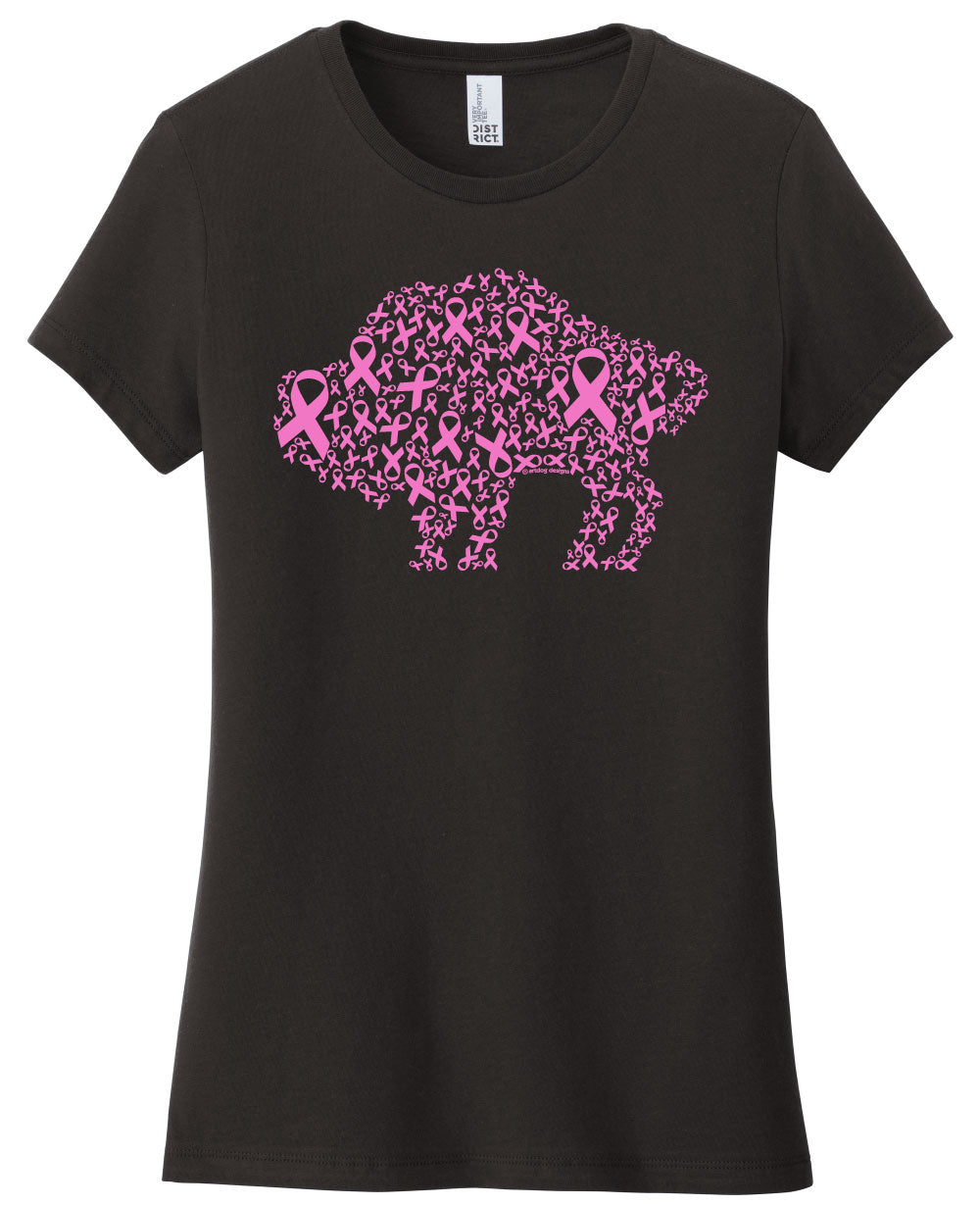 Ladies Short Sleeve Tee - Pink Ribbon