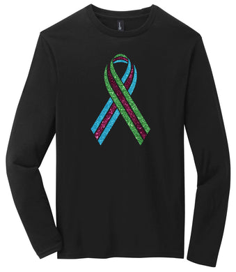 Long Sleeve Tee - Glitter Ribbon