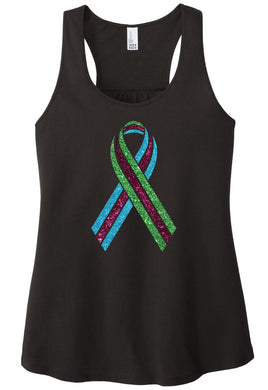 Ladies Tank Top - Glitter Ribbon
