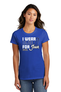 I Wear Blue Ladies Short Sleeve Tee -#TeamJosh