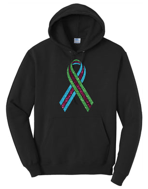 Hooded Sweatshirt - Glitter Ribbon