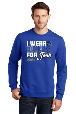 I Wear Blue Crewneck Sweatshirt - #TeamJosh