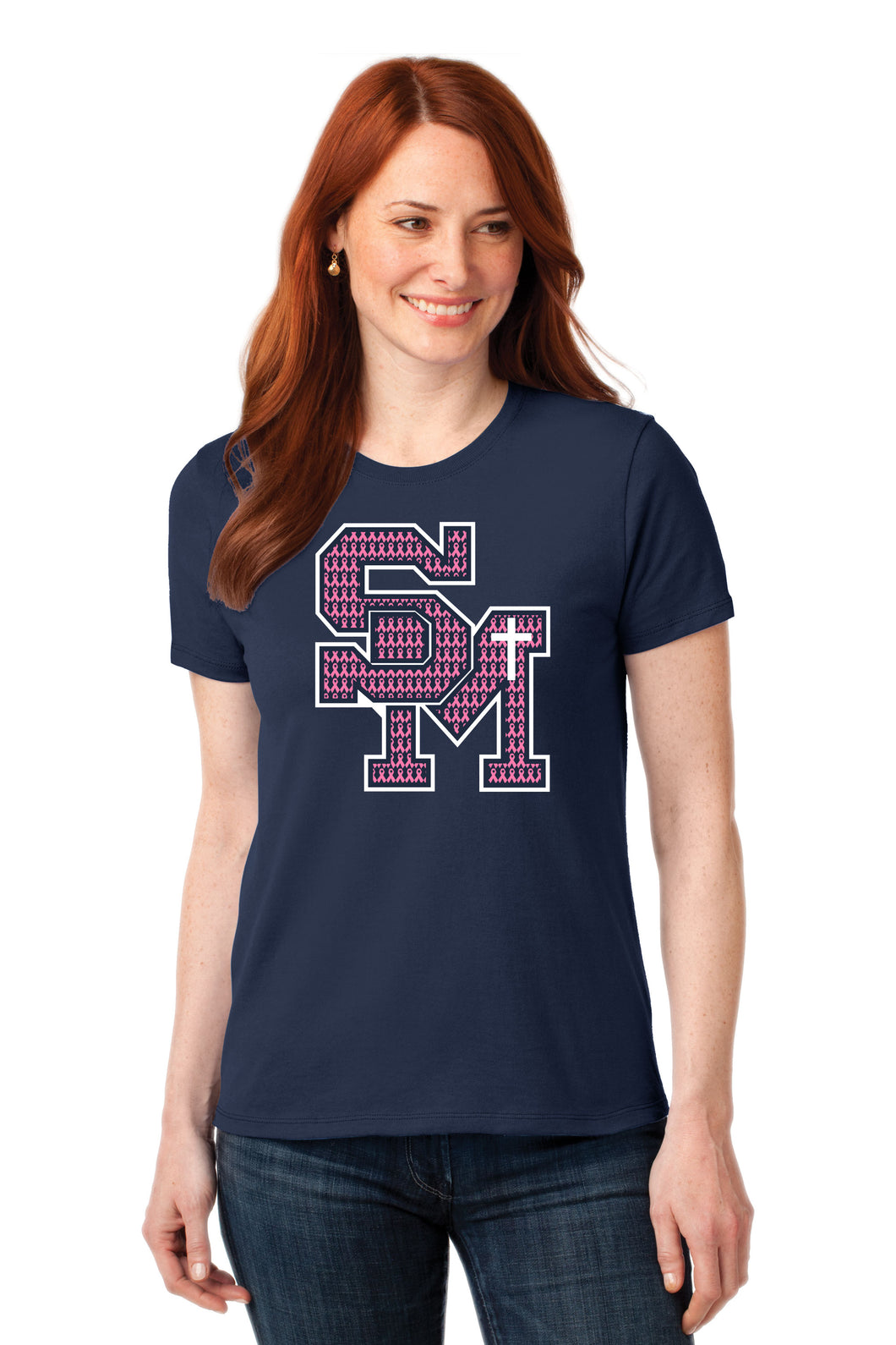 Pink Ribbon Ladies Short Sleeve Tee - St. Marys