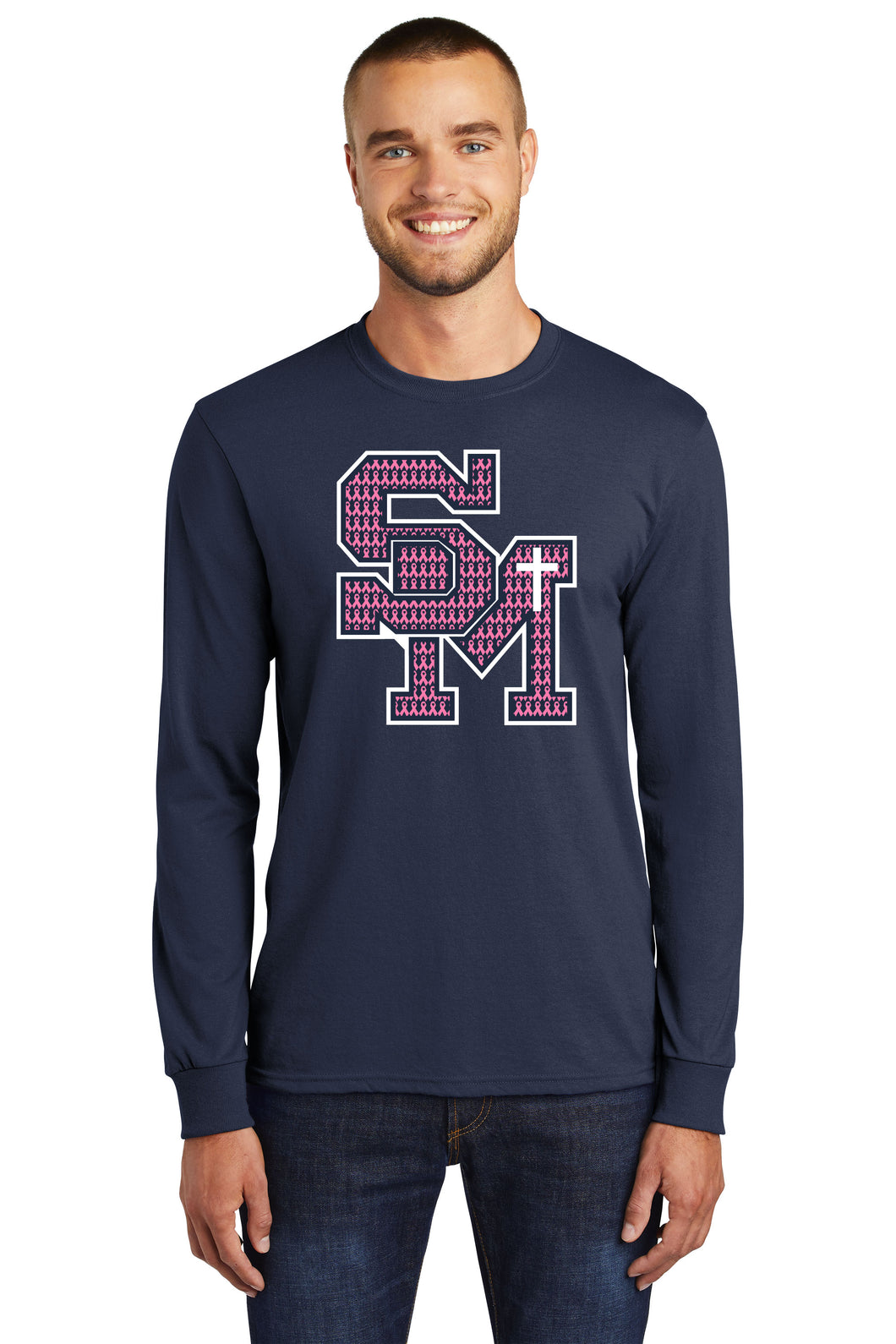 Pink Ribbon Long Sleeve Tee - St. Marys